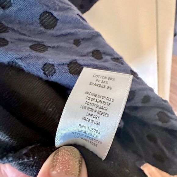 Unstructured lightweight jacket, fully lined. Cute polka dot detail.  Size L - Picture 2 of 3